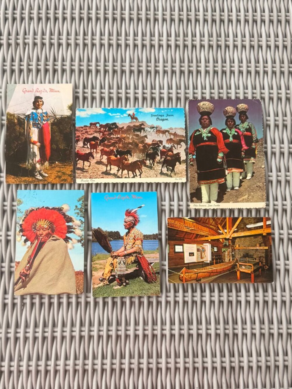 Lot Of 6 Vintage Native American Indian Postcards